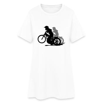 Speedway - Frauen T-Shirt-Kleid - Weiß - Vorne