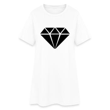 diamant shine bright like a diamond - Frauen T-Shirt-Kleid - Weiß - Vorne