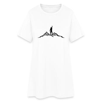 Sport - Berge Wanderer - Frauen T-Shirt-Kleid - Weiß - Vorne