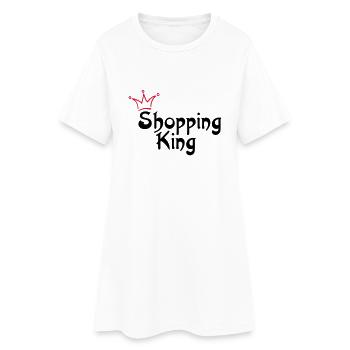 SHOPPING KING - Robe T-shirt Femme - blanc - Devant