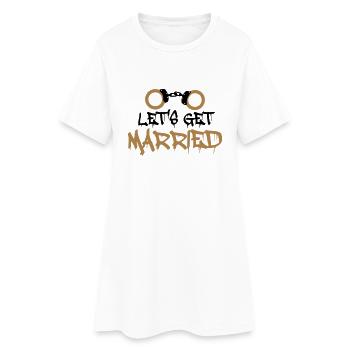 Permet de se marier prisonnier menotté drôle - Robe T-shirt Femme - blanc - Devant