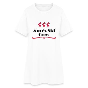 apres ski - Robe T-shirt Femme - blanc - Devant