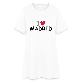 I love Madrid - Frauen T-Shirt-Kleid - Weiß - Vorne