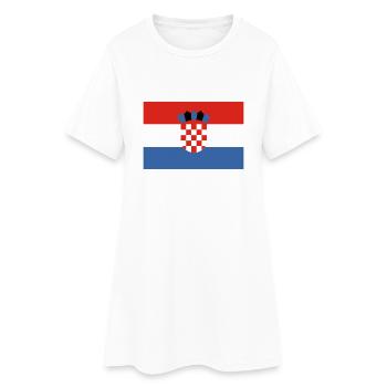 Croatie - drapeau - Robe T-shirt Femme - blanc - Devant