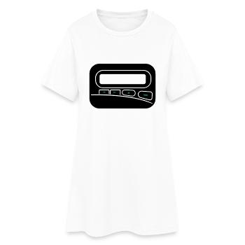 Melder Pager zum selbst gestalten - Frauen T-Shirt-Kleid - Weiß - Vorne