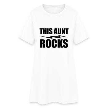 this aunt rocks - Frauen T-Shirt-Kleid - Weiß - Vorne