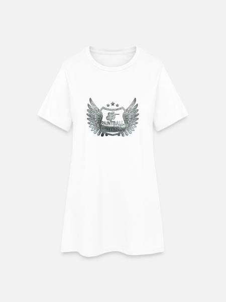paintball - Frauen T-Shirt-Kleid - Weiß