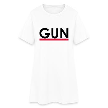 gun - Robe T-shirt Femme - blanc - Devant