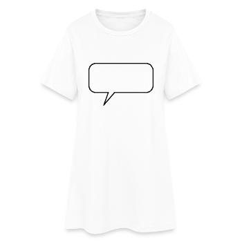 Sprechblase - Frauen T-Shirt-Kleid - Weiß - Vorne