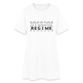 Fabriqué est un régime répressif - Robe T-shirt Femme - blanc - Devant