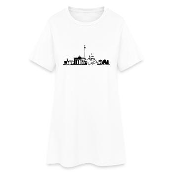 Berlin Skyline - Frauen T-Shirt-Kleid - Weiß - Vorne