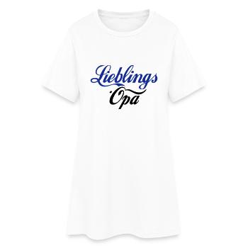 Lieblings Opa - Frauen T-Shirt-Kleid - Weiß - Vorne