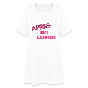 Après Skilehrer - Frauen T-Shirt-Kleid - Weiß - Vorne
