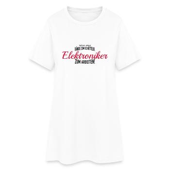Hände zum schütteln Elektroniker - Frauen T-Shirt-Kleid - Weiß - Vorne