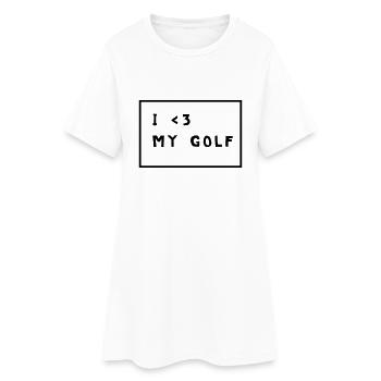 golf - Frauen T-Shirt-Kleid - Weiß - Vorne