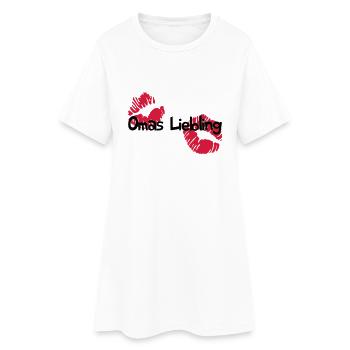 Omas Liebling - Frauen T-Shirt-Kleid - Weiß - Vorne