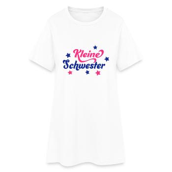 Baby - Frauen T-Shirt-Kleid - Weiß - Vorne