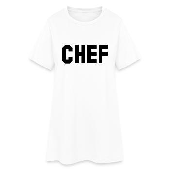chef - Frauen T-Shirt-Kleid - Weiß - Vorne