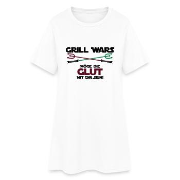 Grill Wars lueur trois couleurs - Robe T-shirt Femme - blanc - Devant