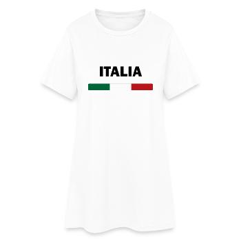 Italia - Frauen T-Shirt-Kleid - Weiß - Vorne