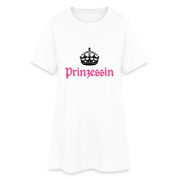 Princesse avec la couronne - Robe T-shirt Femme - blanc - Devant