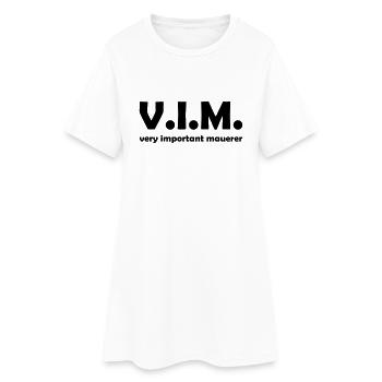 maurer - Frauen T-Shirt-Kleid - Weiß - Vorne