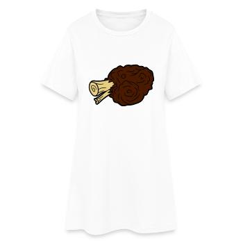 haXe os de la jambe de porc de viande - Robe T-shirt Femme - blanc - Devant