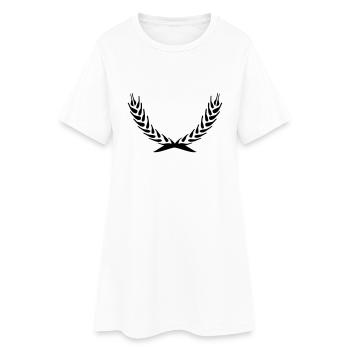 oreilles - Robe T-shirt Femme - blanc - Devant
