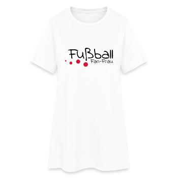 fußball - Frauen T-Shirt-Kleid - Weiß - Vorne