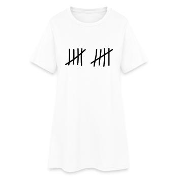 tage_zaehlen_10 - Frauen T-Shirt-Kleid - Weiß - Vorne