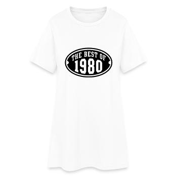 LE MEILLEUR DE 1980 - conception Anniversaire - Robe T-shirt Femme - blanc - Devant