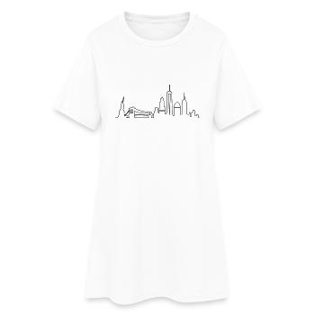 Skyline - New York City - Frauen T-Shirt-Kleid - Weiß - Vorne