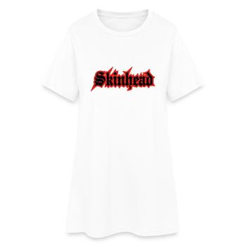 Working Class Skinhead Oi! Antiracist Bootboys My - Women’s T-Shirt Dress - white - Front