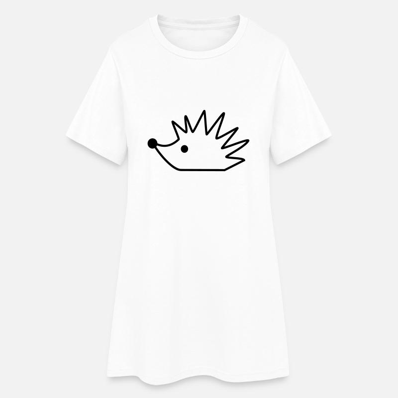 igel - Frauen T-Shirt-Kleid - Weiß