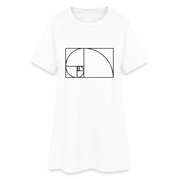 Fibonacci spiral math gift idea nerd - Women’s T-Shirt Dress - white - Front