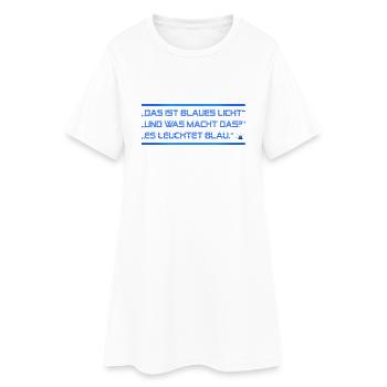 lumière bleue - Robe T-shirt Femme - blanc - Devant