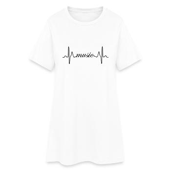 Musique Heartbeat ECG - Robe T-shirt Femme - blanc - Devant