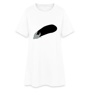 Eggplant - Women’s T-Shirt Dress - white - Front