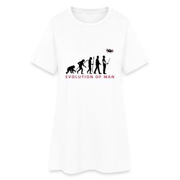 Evolution Modellflieger Drohne 4 Propeller - Frauen T-Shirt-Kleid - Weiß - Vorne