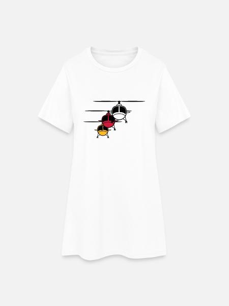 Helicopter Helicopter formation - Women’s T-Shirt Dress - white