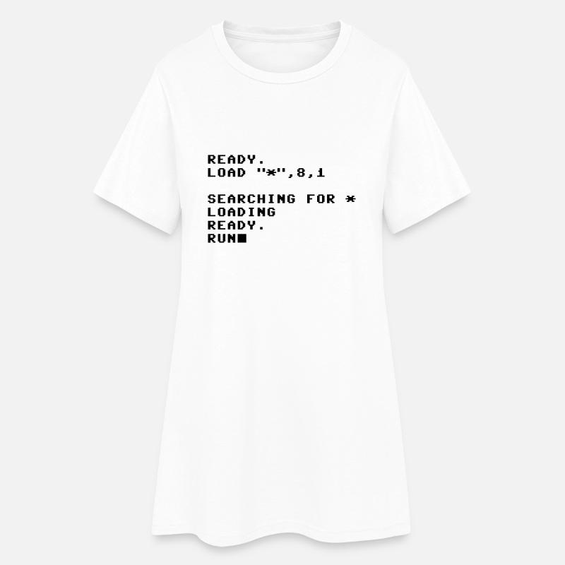 C64 - Retro - Commodore - Loading Screen - Women’s T-Shirt Dress - white