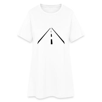 The Road to my Heart - Frauen T-Shirt-Kleid - Weiß - Vorne
