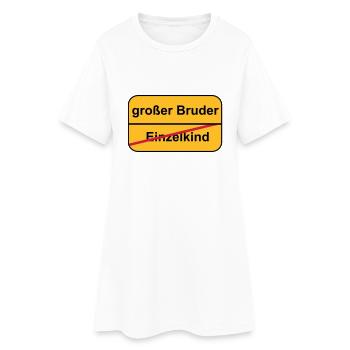 großer Bruder - Frauen T-Shirt-Kleid - Weiß - Vorne