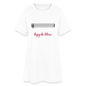 enjoy the silence - Robe T-shirt Femme - blanc - Devant