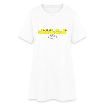360° rubber duck - Frauen T-Shirt-Kleid - Weiß - Vorne