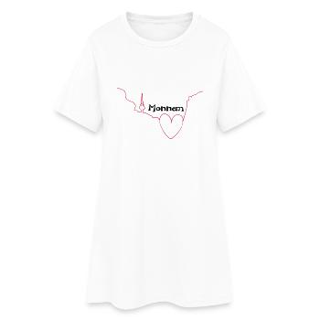 Herz für Monnem - Tribal Art Design - Frauen T-Shirt-Kleid - Weiß - Vorne