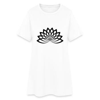 lotus - Robe T-shirt Femme - blanc - Devant