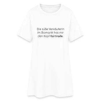 fairtrade - Frauen T-Shirt-Kleid - Weiß - Vorne