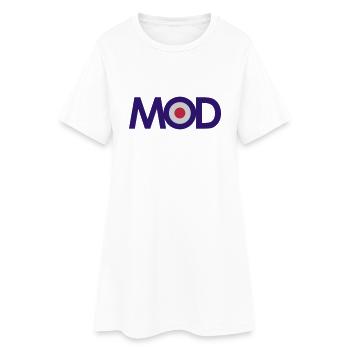 Mod - Frauen T-Shirt-Kleid - Weiß - Vorne