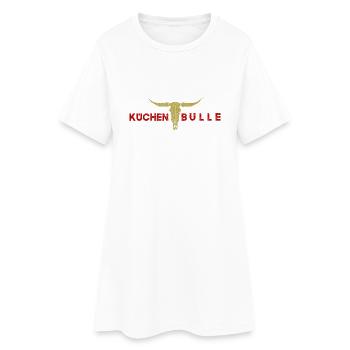 Küchenbulle rot gold - Frauen T-Shirt-Kleid - Weiß - Vorne